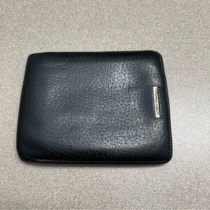 Salvatore FERRAGAMO Mens Pebbled Leather Bifold Wallet Used*Read And See Photos